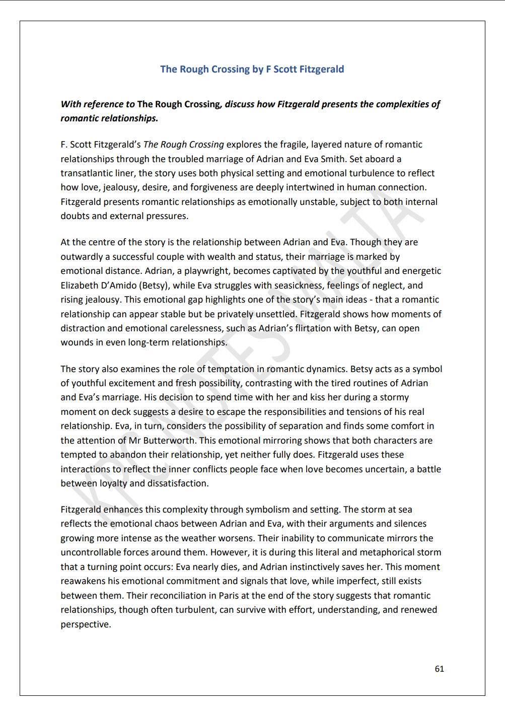 English Intermediate | Notes & Model Essays