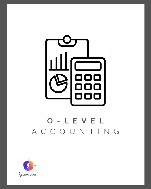 O-level Accounting ⏐ Full Syllabus Notes, Workbook & Definitions
