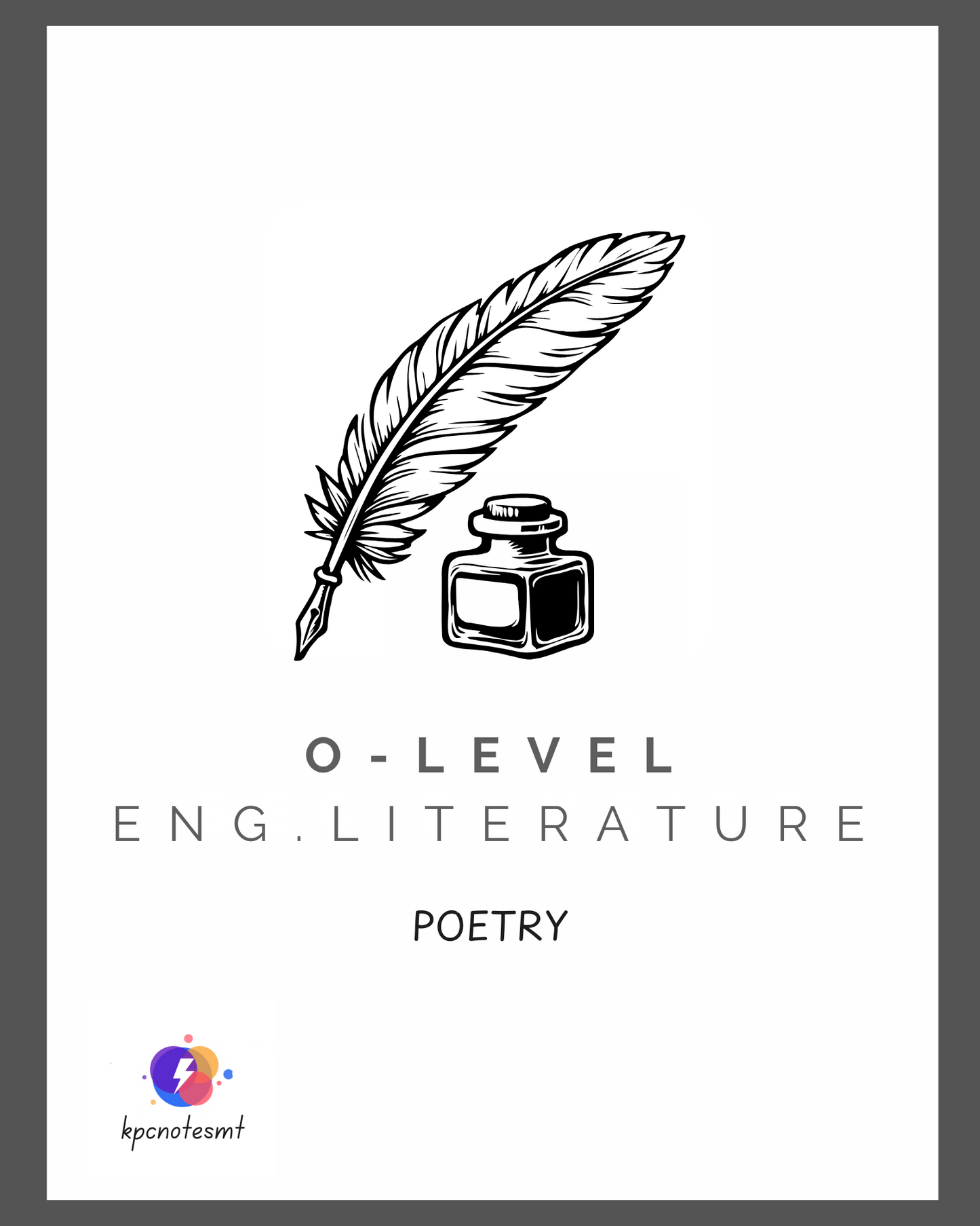 O-level English Literature - π£πΌπ²ππΏπ