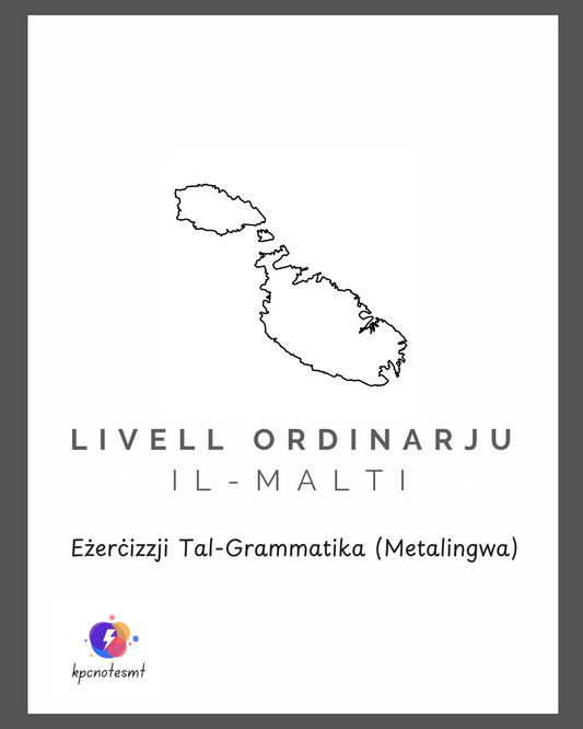 Il-Malti | Eżerċizzji tal-Grammatika | Metalingwa
