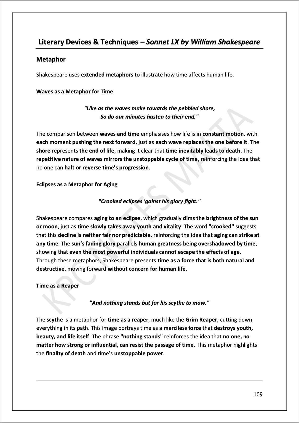 O-level English Literature - π£πΌπ²ππΏπ