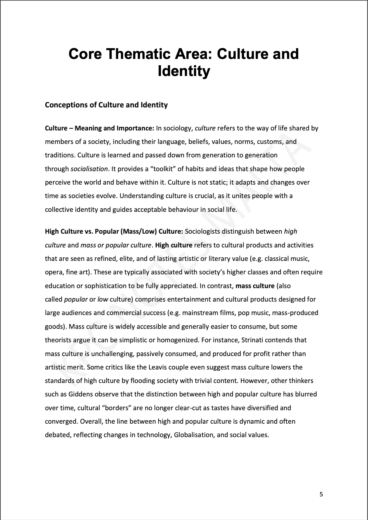 Sociology Intermediate Notes & Model Essays.