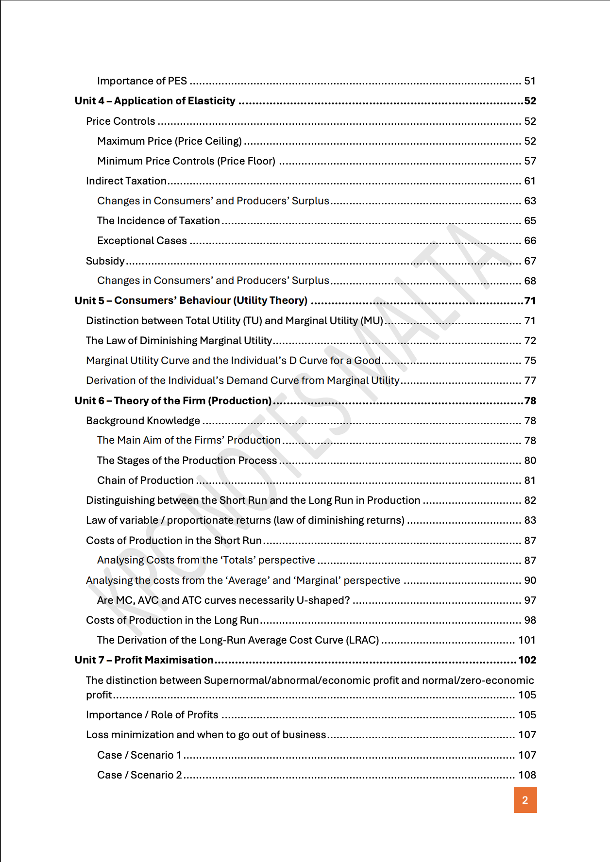 Economics Intermediate Full Syllabus Notes & Workbook.