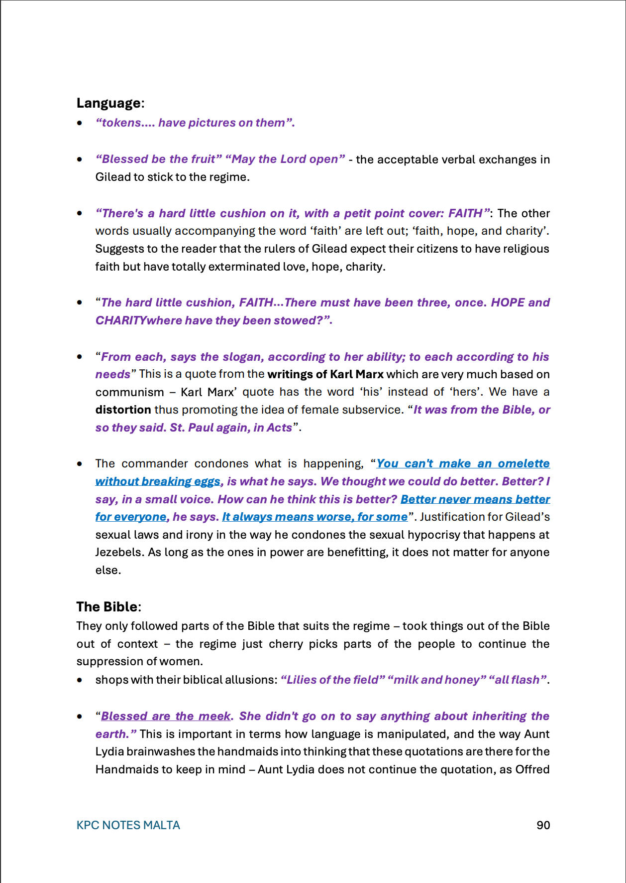 English A-level Notes & Model Essays | The Handmaid's Tale