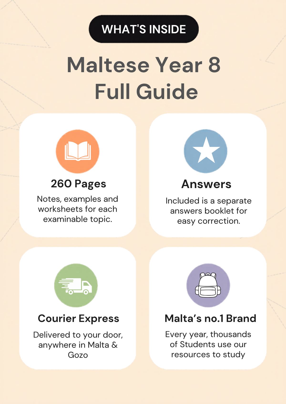 Overview: 274 paġna ta' noti, eżempji u worksheets, bi ktejjeb tat-tweġibiet separat