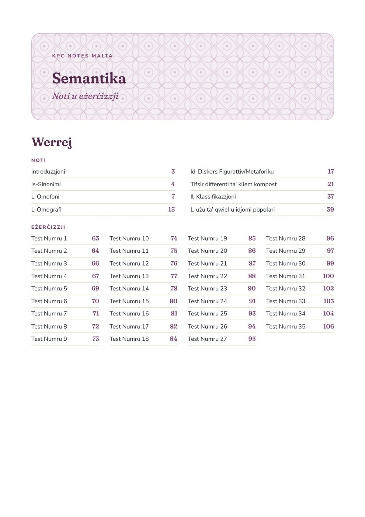 Is-Semantika: kontenut tal-pakkett (paġna 2)