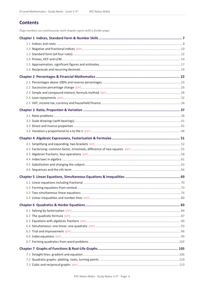 O-level Maths | Note Pack