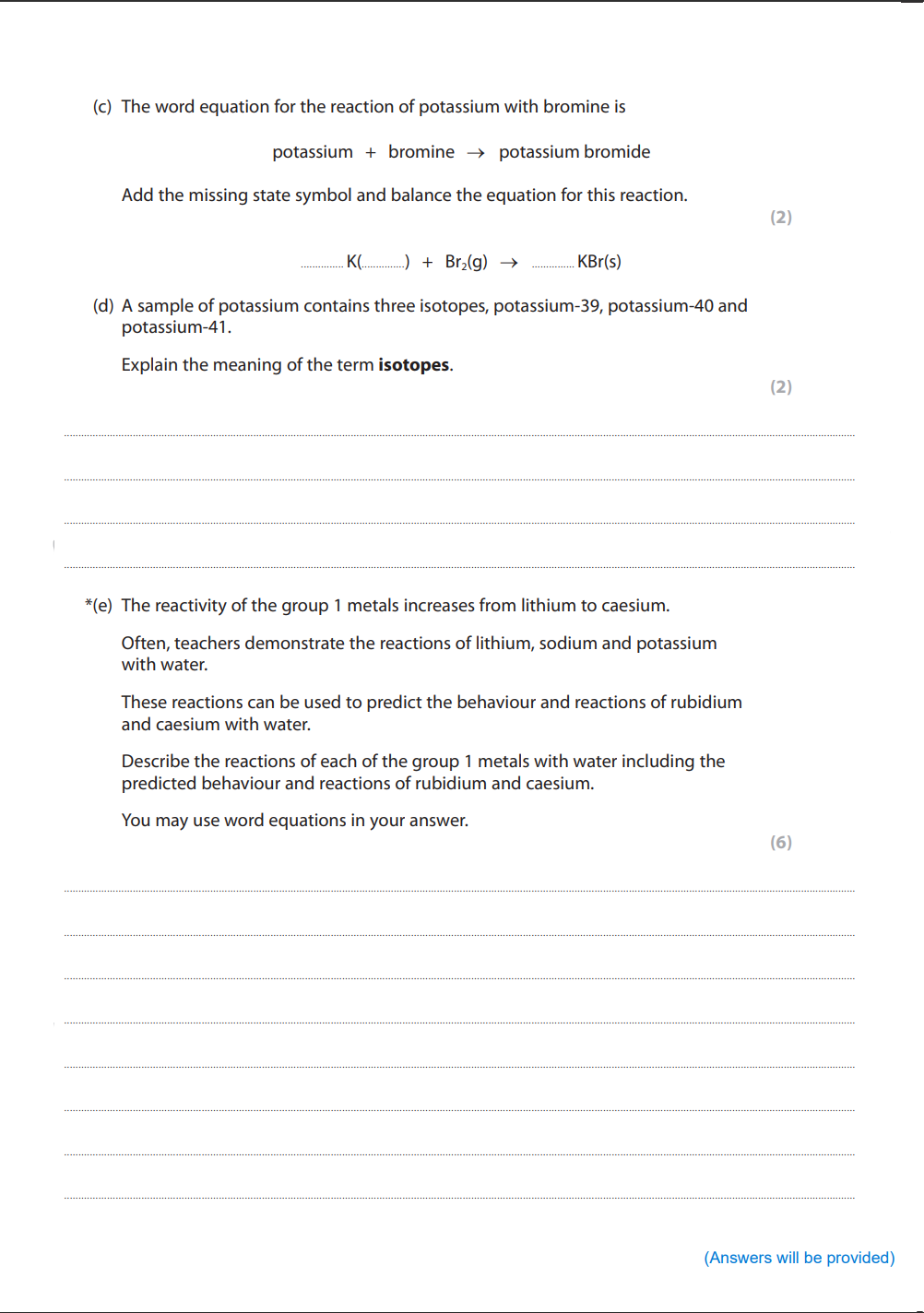 O-level Chemistry Notes/Model answers Workbook │ 𝗨𝗽𝗱𝗮𝘁𝗲𝗱