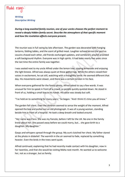 English Intermediate | Notes & Model Essays