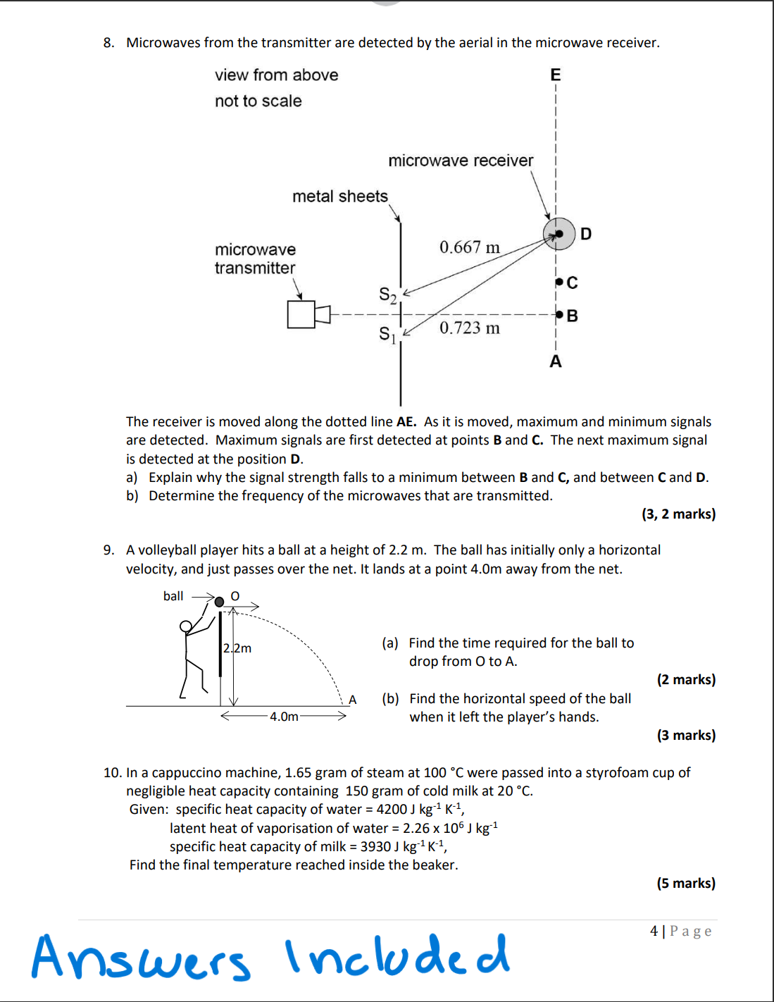 Physics Intermediate Model answers