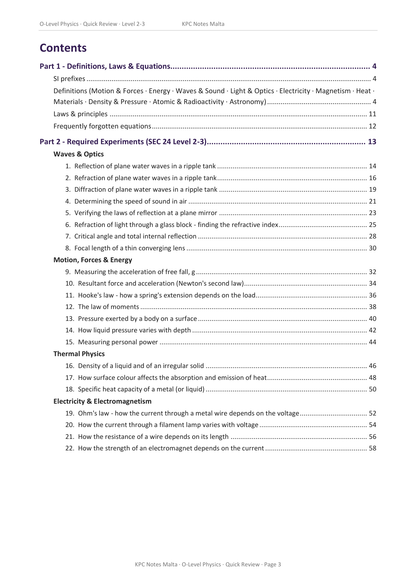 ⭐ O-Level Physics | Definitions & Experiments Booklet