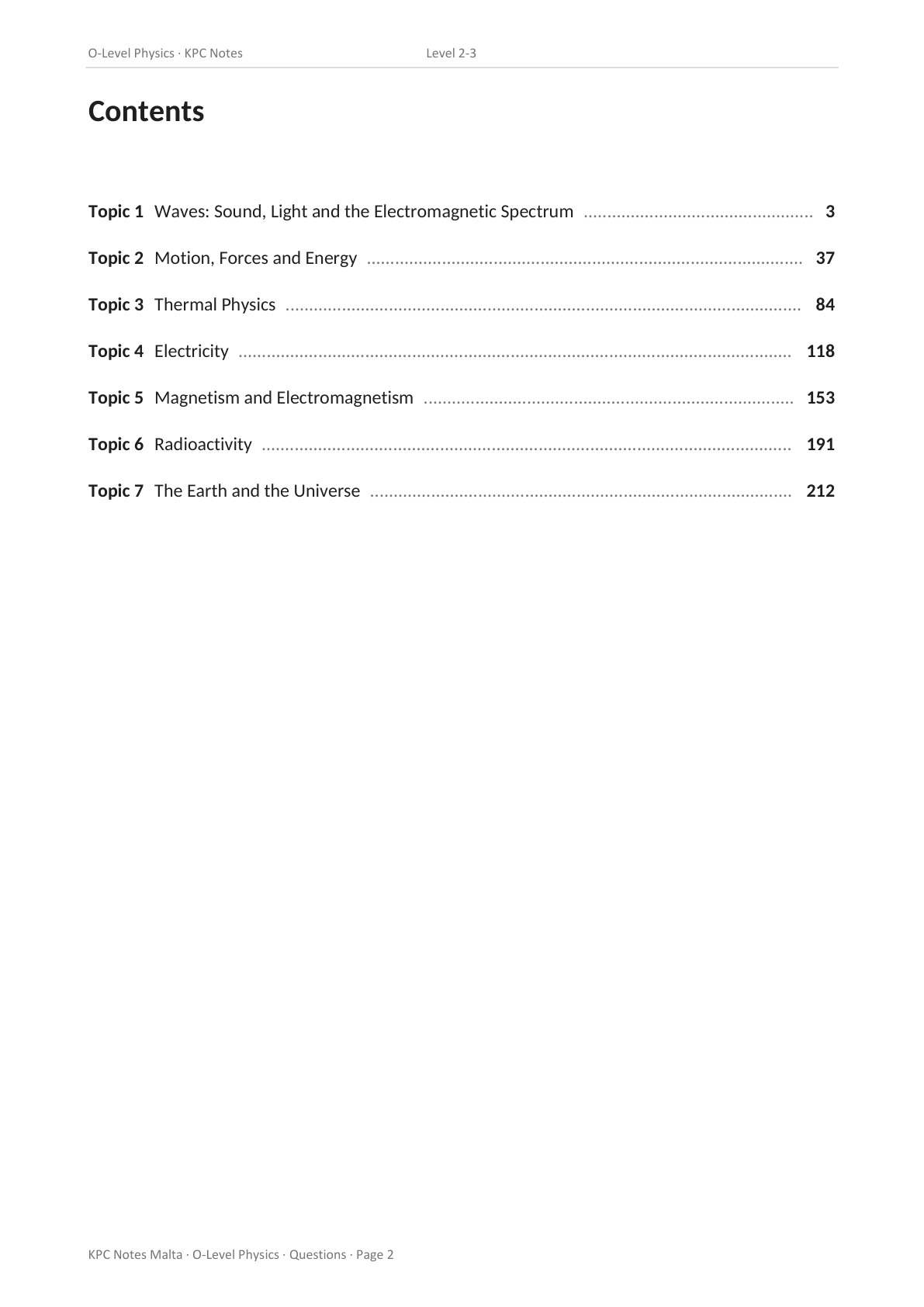 ⭐ O-level Physics | Workbook