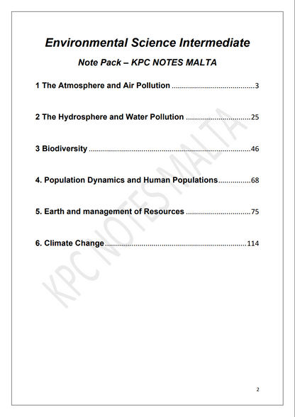 Environmental Science Intermediate │ 𝗙𝘂𝗹𝗹 𝗦𝘆𝗹𝗹𝗮𝗯𝘂𝘀 𝗡𝗼𝘁𝗲 𝗽𝗮𝗰𝗸