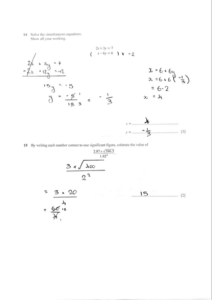 O-level Mathematics Model answers Workbook