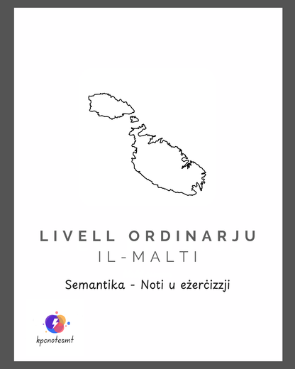 Il-Malti | Noti u eżerċizzji tas-Semantika