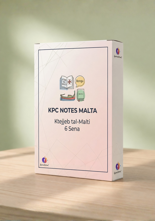 Gwida Kompluta tal-Malti għas-Sitt Sena minn KPC Notes Malta, ktieb stampat u rilegat għas-sena skolastika 2026/7