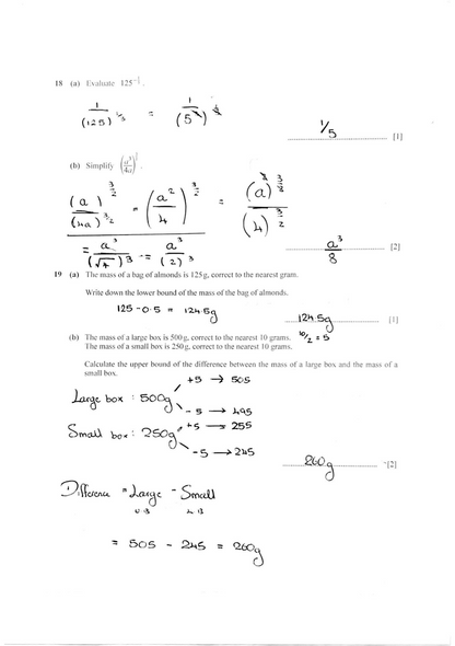 O-level Mathematics Model answers Workbook