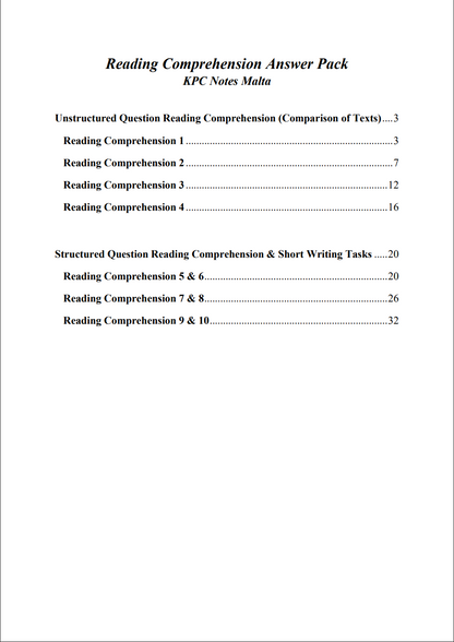 O-level English Language Model answers & Workbook