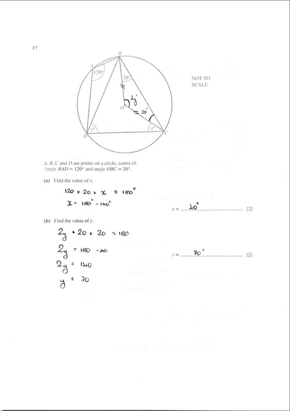 O-level Mathematics Model answers Workbook