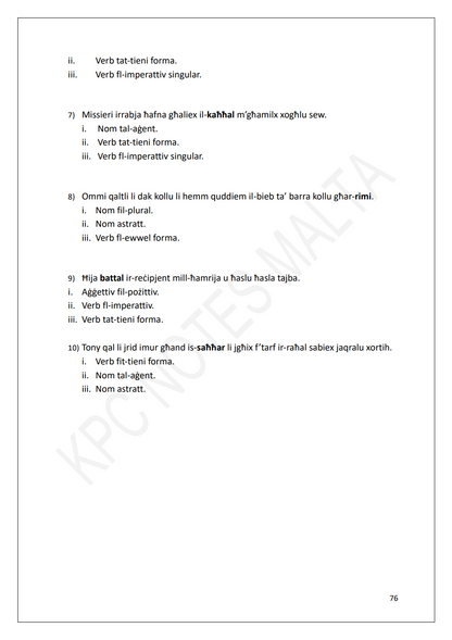 Il-Malti | Noti u eżerċizzji tas-Semantika