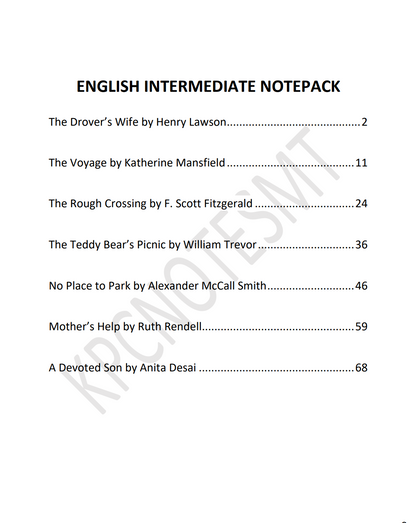 English Intermediate | Notes & Model Essays