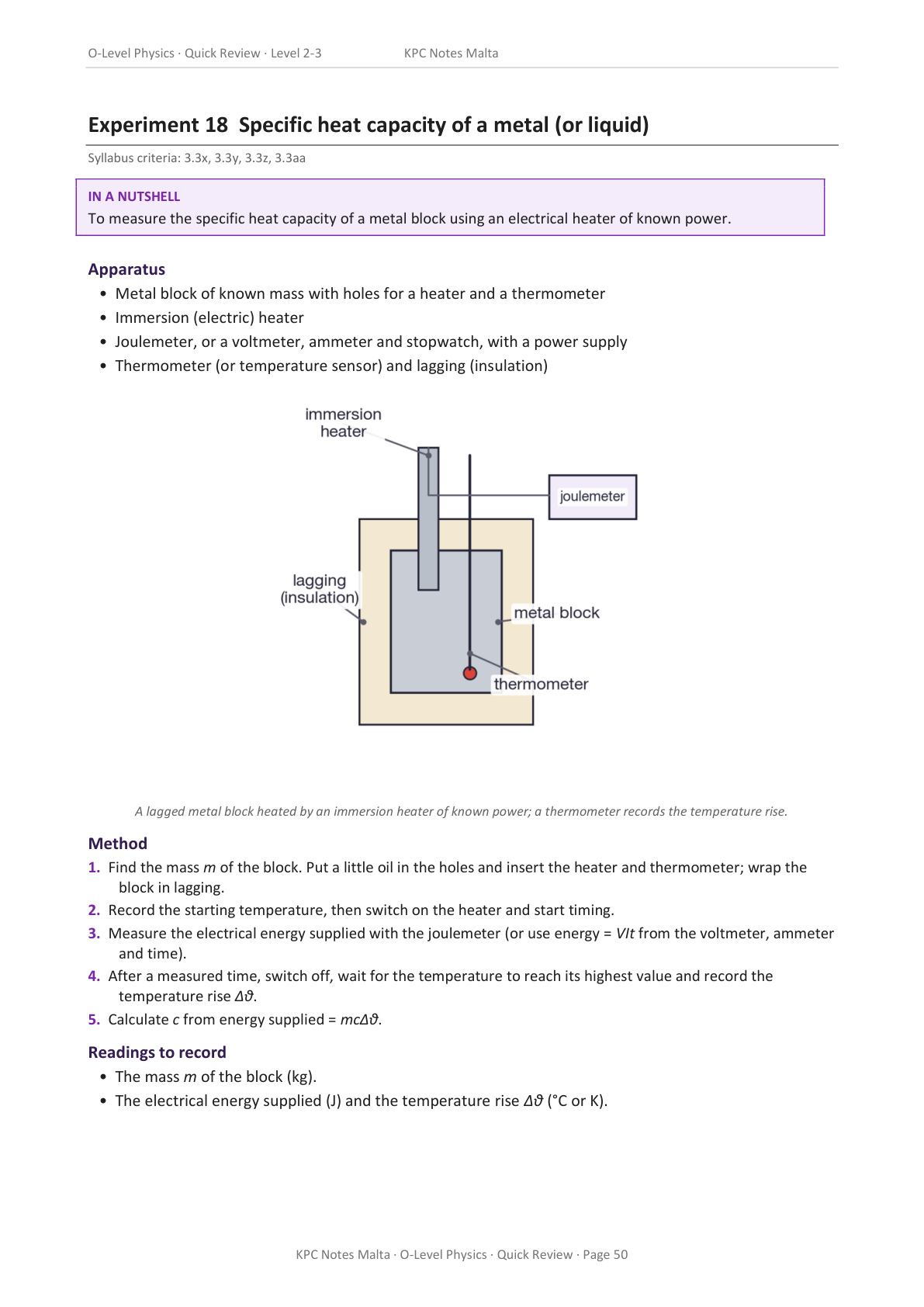 ⭐ O-Level Physics | Definitions & Experiments Booklet