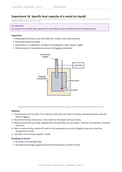 ⭐ O-Level Physics | Definitions & Experiments Booklet
