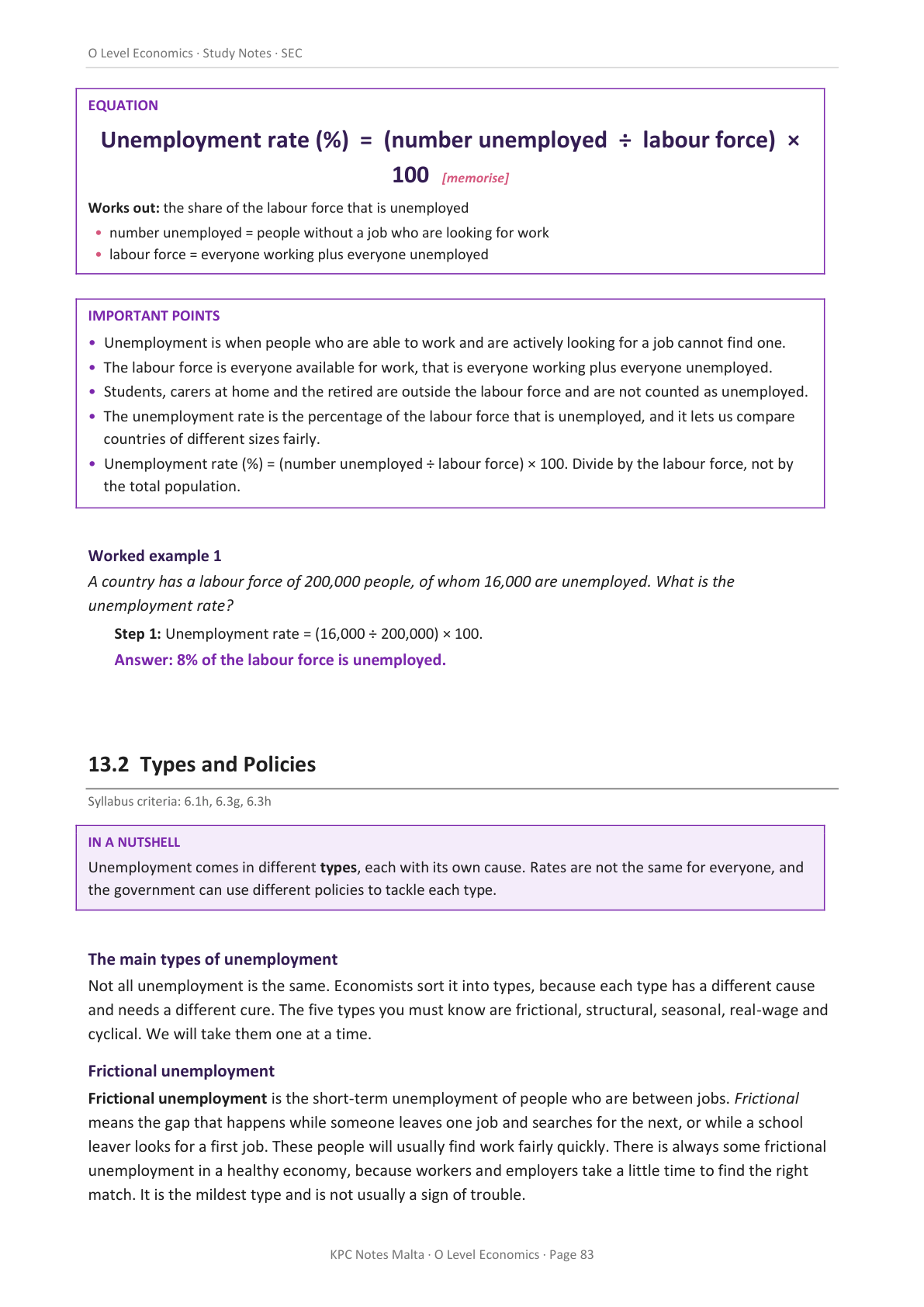 O-level Economics | Full Syllabus Notes