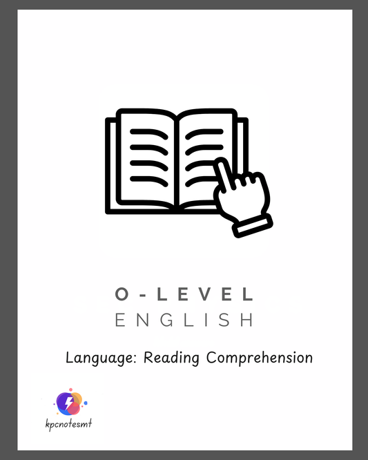 O-Level English Language | Reading Comprehension Workbook