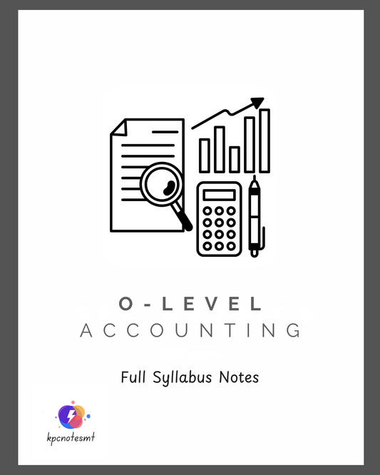 O-Level Accounting | Full Syllabus Notes