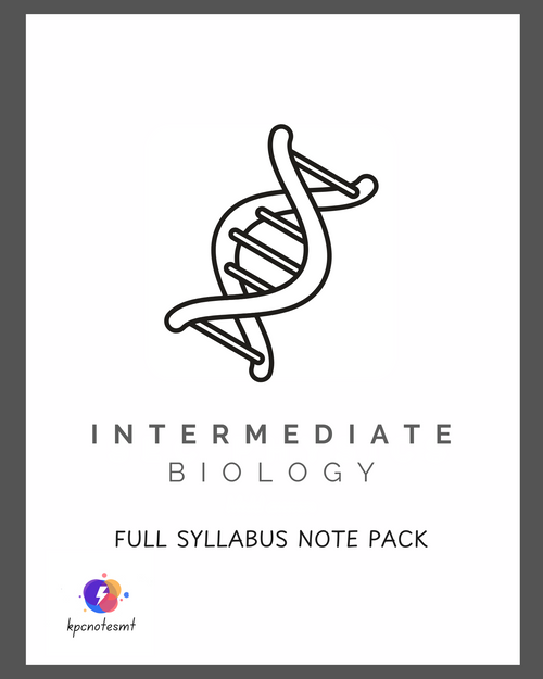 Biology Intermediate | Full Syllabus Note Pack
