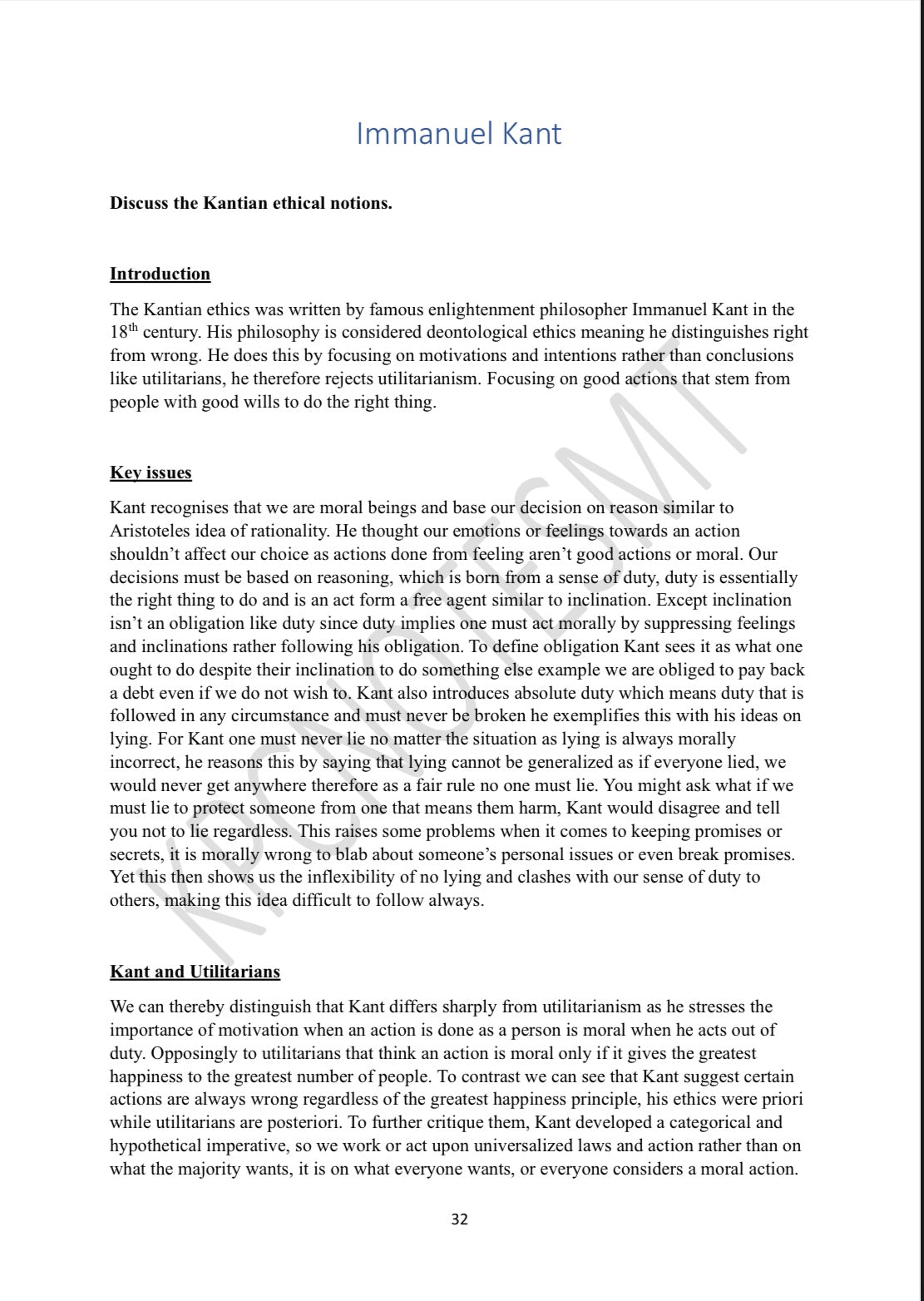 Philosophy A-Level Model Essays