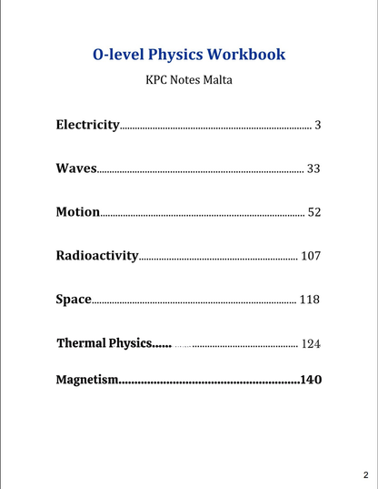 O-level Physics | Workbook