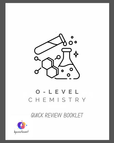 ⭐ O-Level Chemistry | Quick Review Booklet