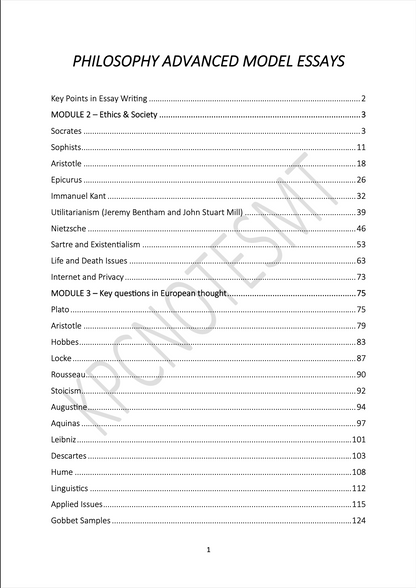 Philosophy A-Level Model Essays