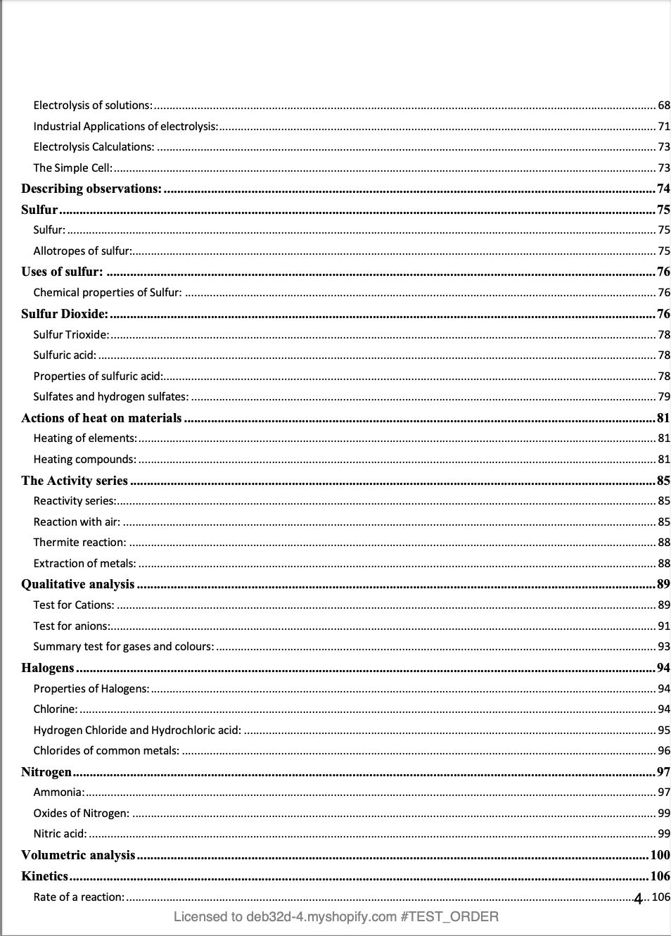 O-level Chemistry Note pack