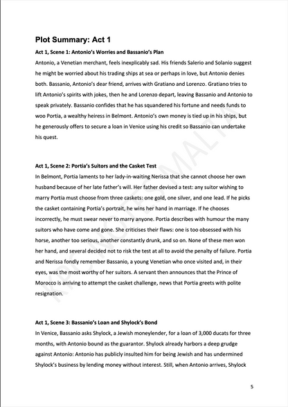 O-level English Literature | The Merchant Of Venice