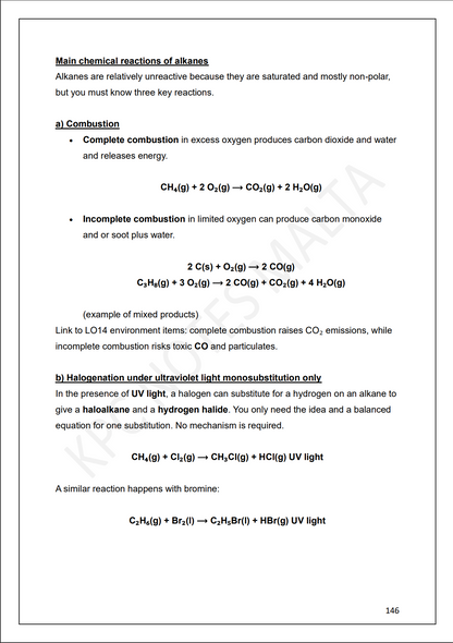 O-Level Chemistry Note pack