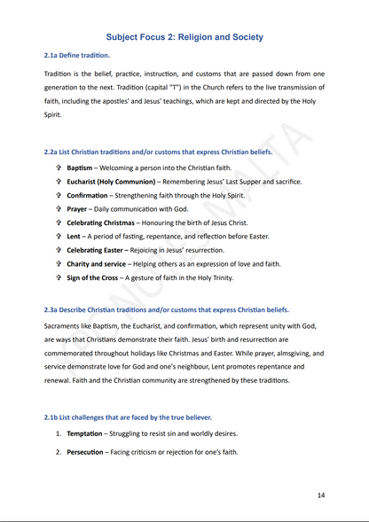 O-Level Religious Knowledge (Incl. 3 Packs)