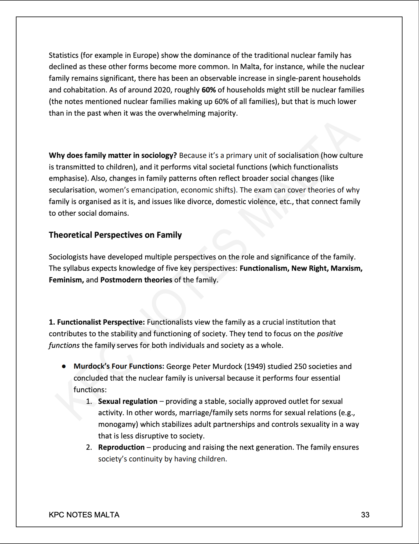 Sociology A-Level | Full Syllabus Notes | 2026.