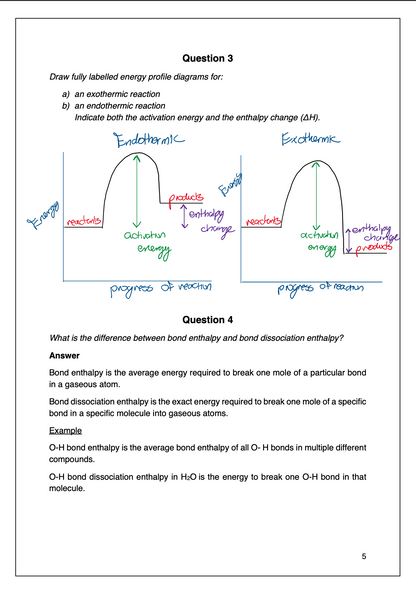 Chemistry A-Level Model Answers | Physical Chemistry