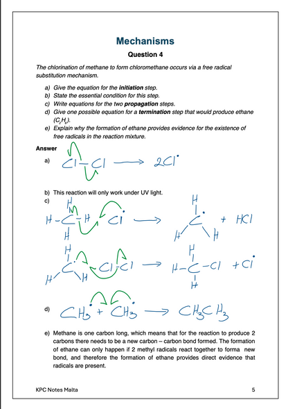 Chemistry A-Level All Model Answers