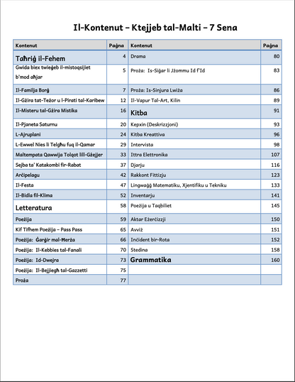 Year 7 | Il-Malti Gwida Kompluta