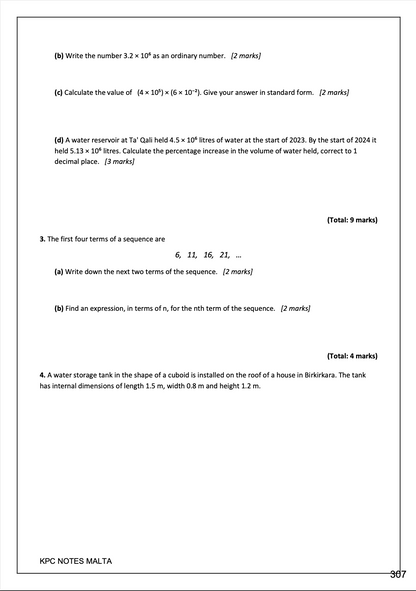 Year 9 | Mathematics Revision Notes & Workbook