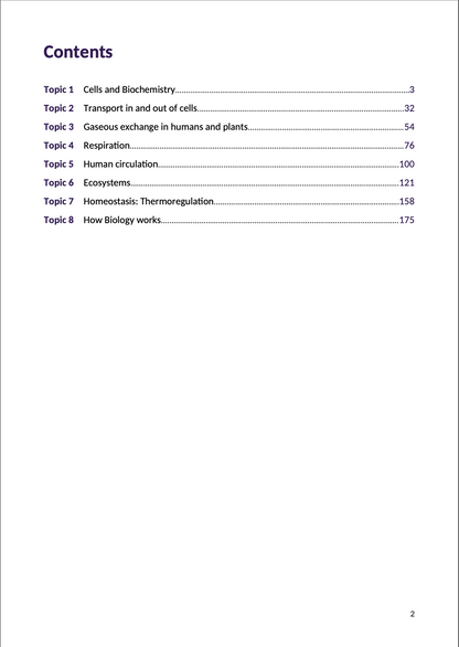 Year 9 | Biology Notes & Workbook