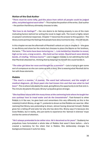 Notes – Part One: the notion of the God-author, with key quotations (notes page 36)