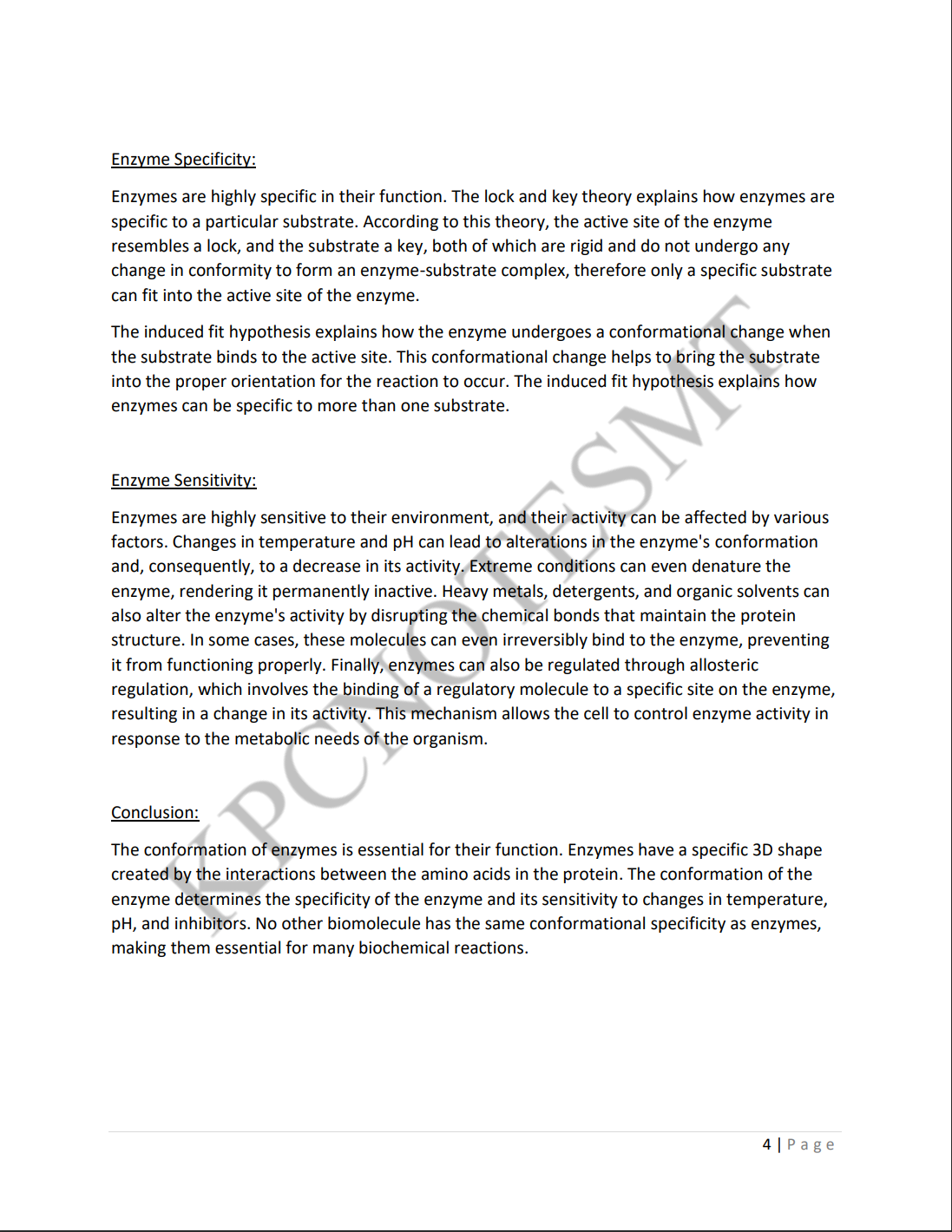 Biology A-Level Model essays
