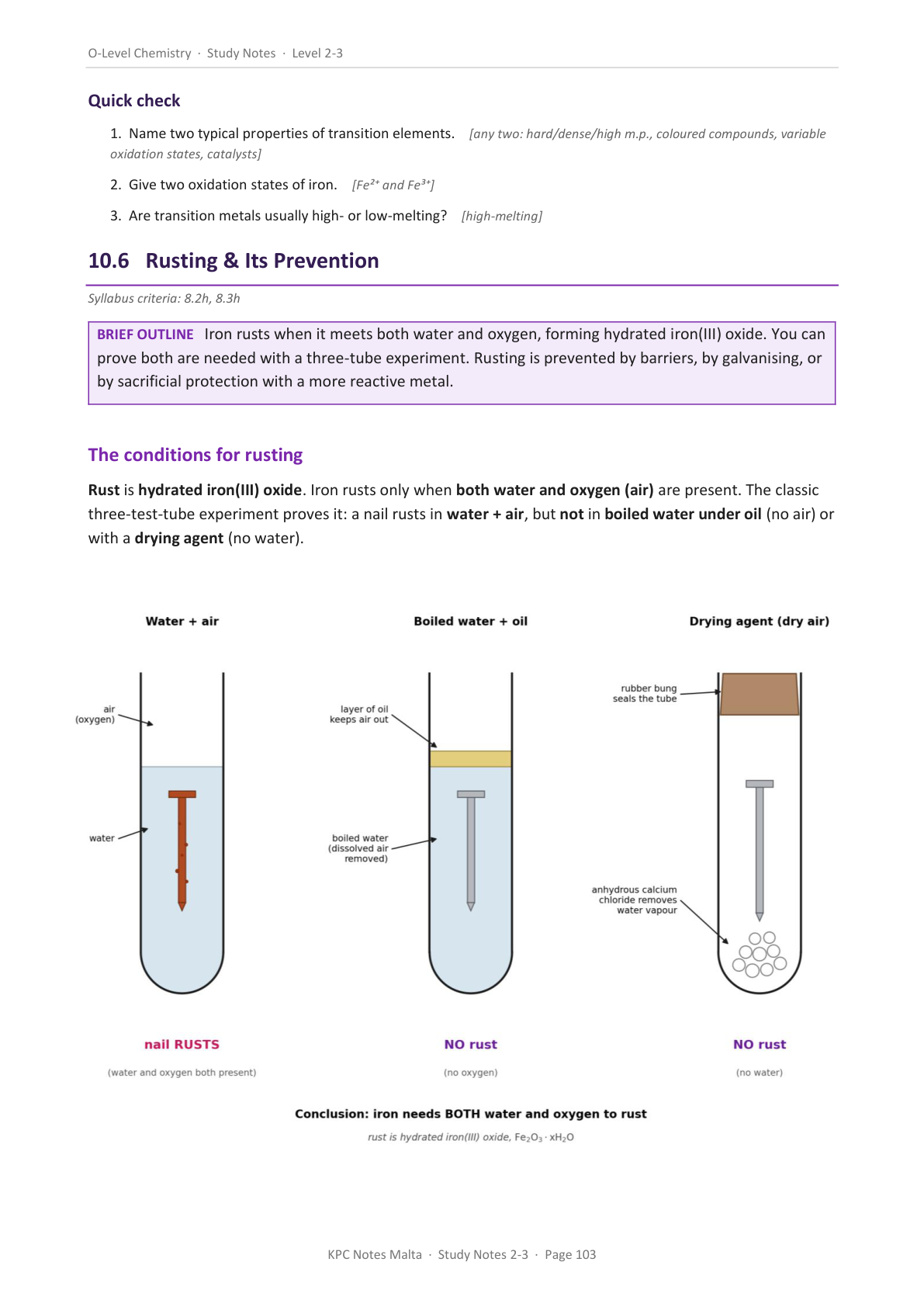 ⭐ O-Level Chemistry | Note pack