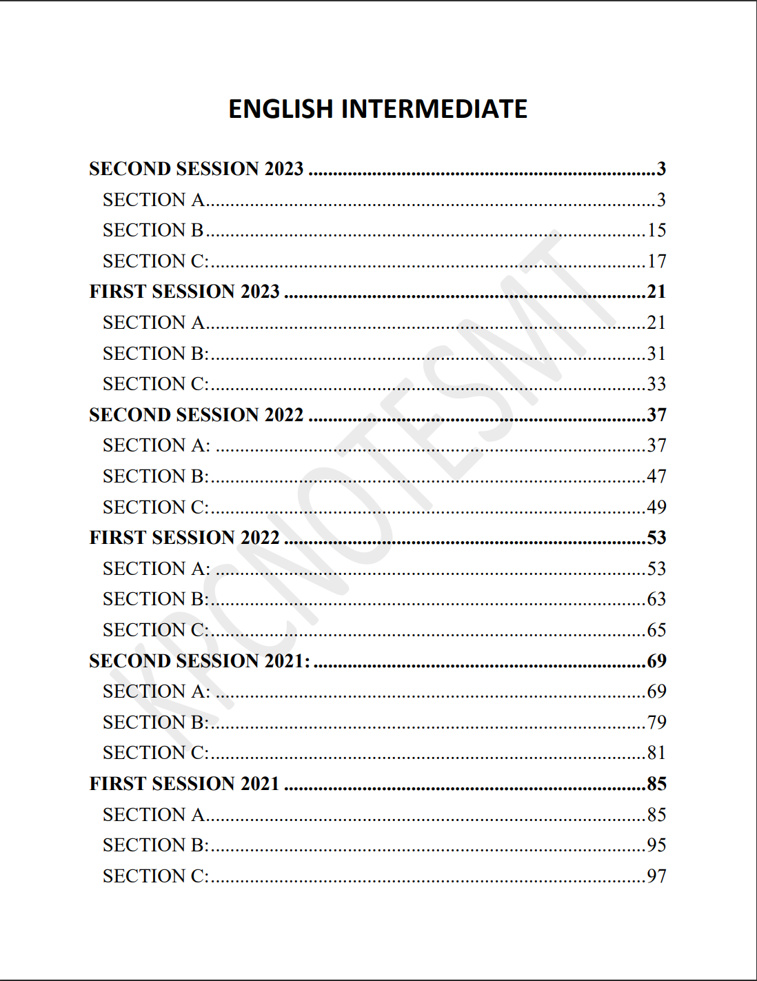 IM English: Intermediate Model Answers PDF Guide - Instant Download ...
