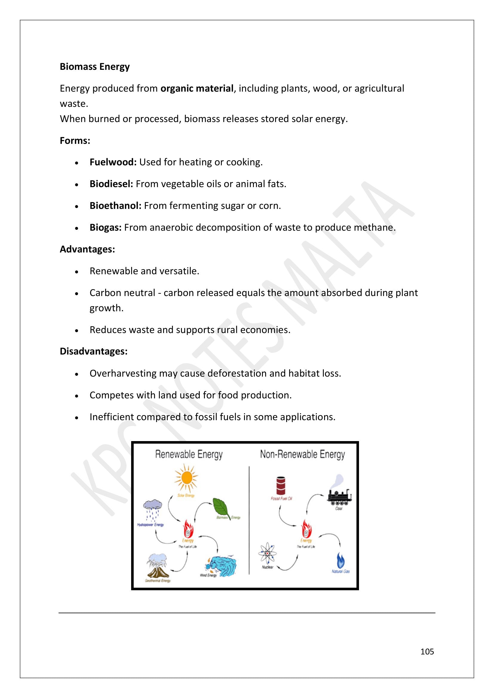 Earth and Management of Resources: biomass energy, forms and trade-offs (page 105)